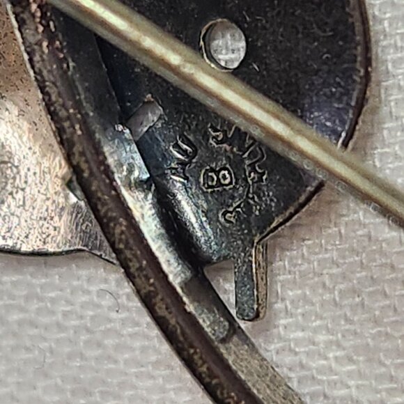 VINTAGE Sterling BEAU Cat Pin Brooch Signed - Picture 11 of 16